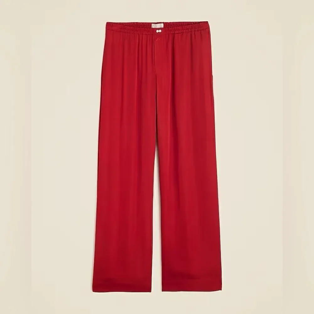NWT J CREW Soft shine pajama pant in Berry Sangria